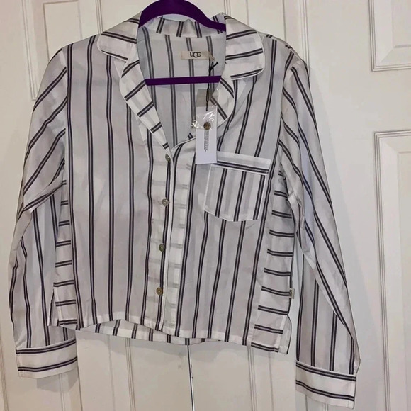 Ugg  one piece stripped pyjama top Sz XS - Picture 3 of 9